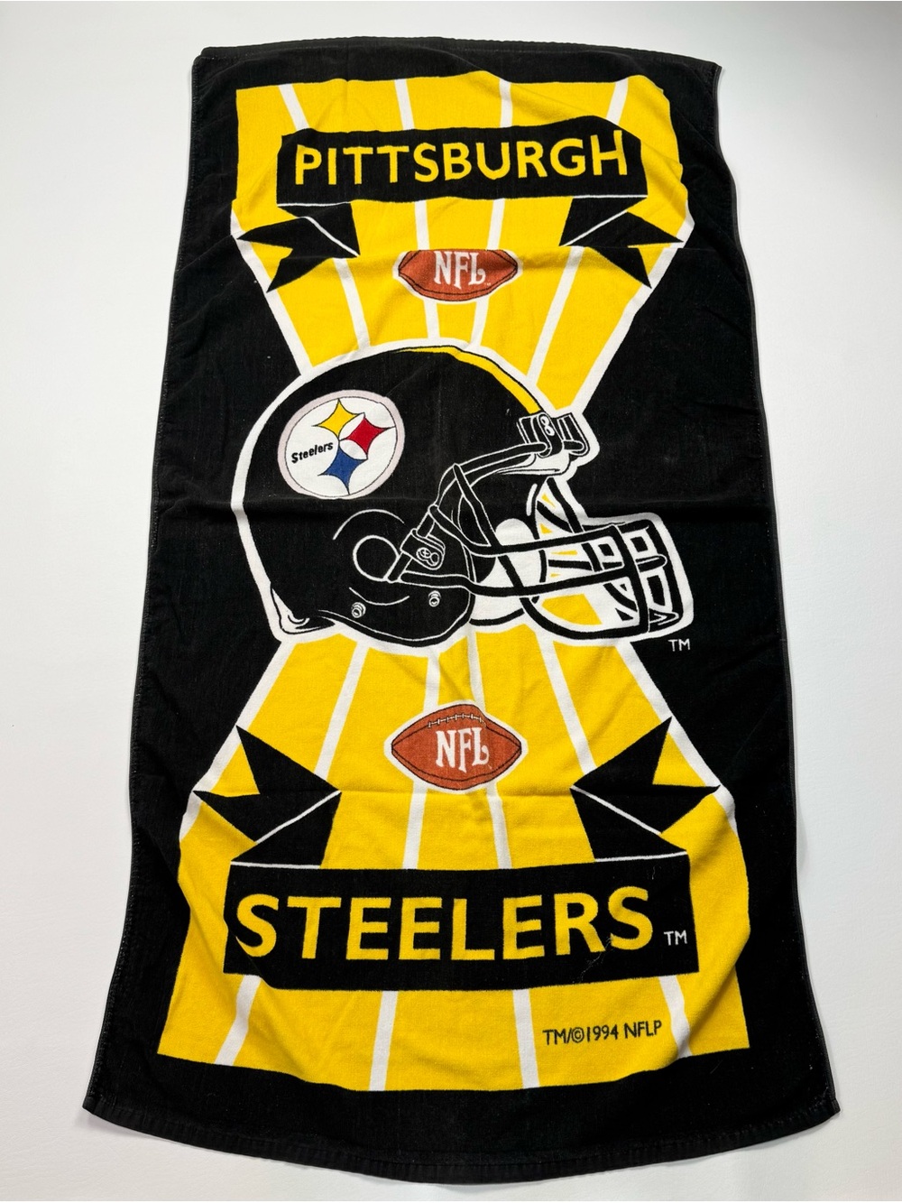 VTG 1994 NFL Pittsburgh Steelers Football Beach/Bath Towel 29x52”
